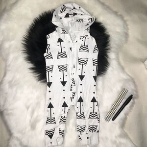 Baby 12-18M Tribal Symbol 1 Piece Hooded Coverall